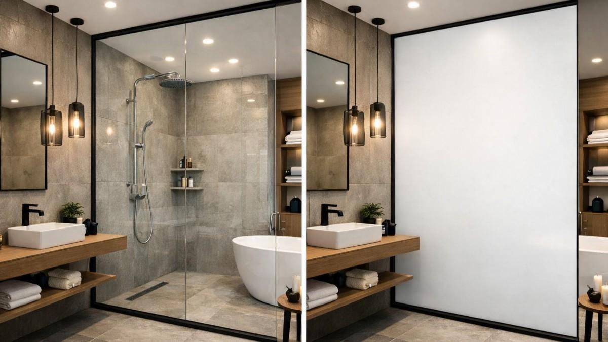 Switchable Glass for Modern Bathroom Partitions in Stylish Homes