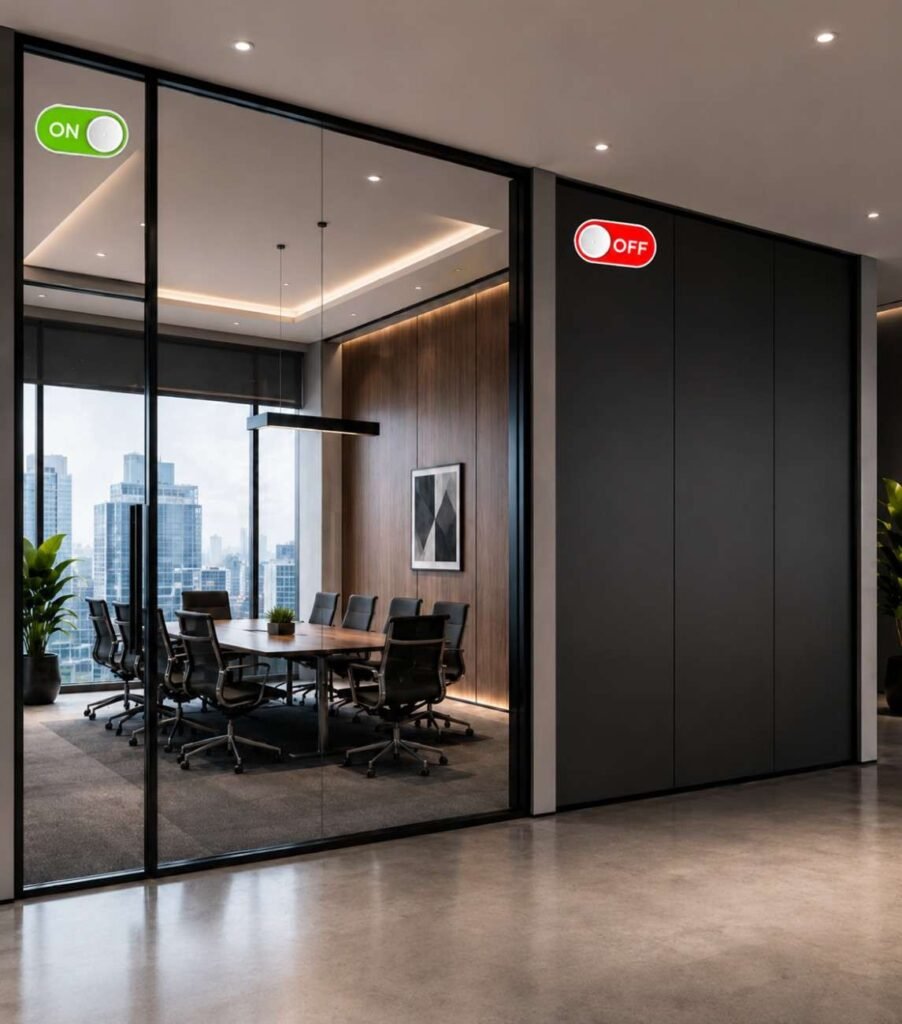 Blackout Switchable Glass (DDLC Glass)